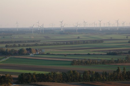 Windräder prägen die Landschaft