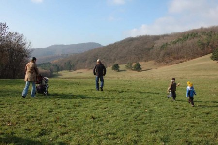 Gleich beim Parkplatz ging´s die Wiese hinunter