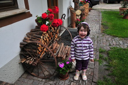 Veronika vor ihrem Stallbesuch Freitag abend