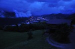 Dunkle Wolken über Brixen am Abend vor der Heimreise