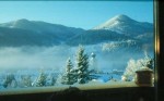 Frühstücksausblick beim ersten Schnee