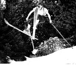 Mein Vater "Pergerl" beim Geländesprung um 1935