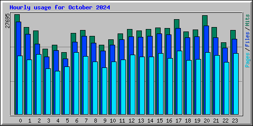 Hourly usage for October 2024