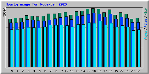 Hourly usage for November 2025