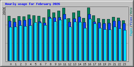Hourly usage for February 2026