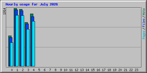 Hourly usage for July 2026